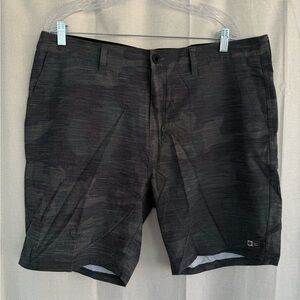 Salty Crew Black and Gray Hybrid Shorts